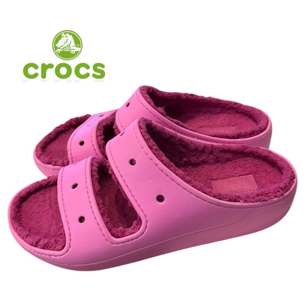 Crocs Classic Cozzzy Taffy Pink Unisex Women’s Men’s Sandals 11 9